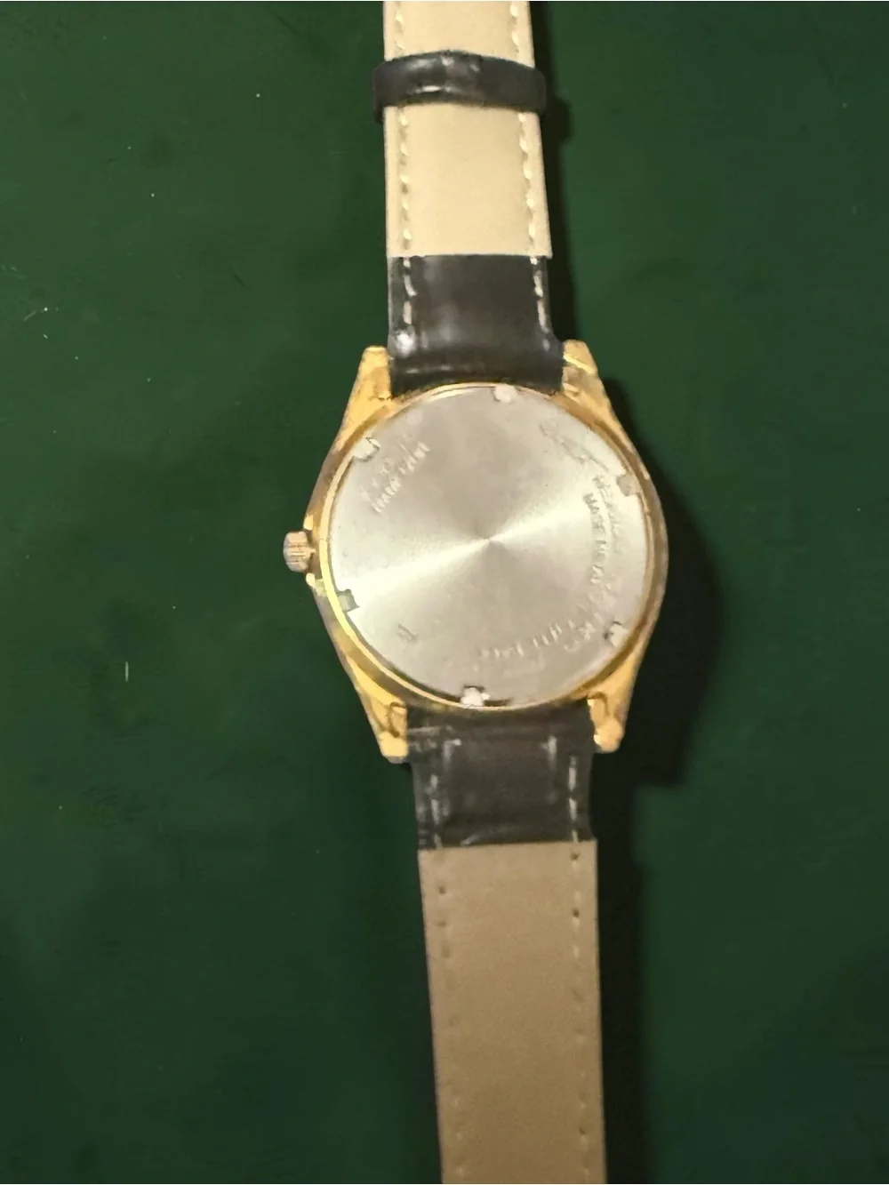 Vintage Seiko 7N43-919M Quartz Day Date Gold Tone Black Dial Men’s Watch